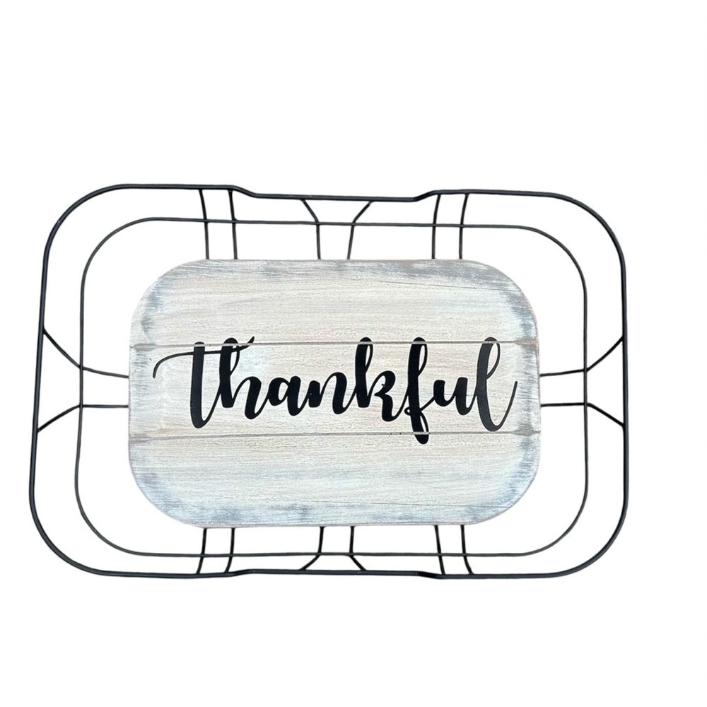 Thankful Farmhouse Decorative Tray